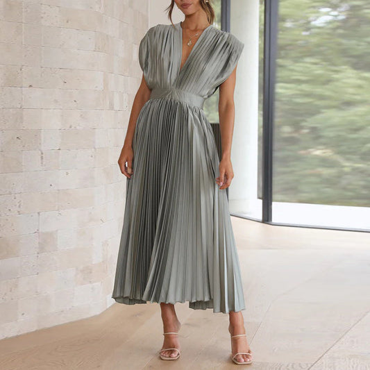 Casimir | Elegant V-neck Dress for Women | Sleeveless