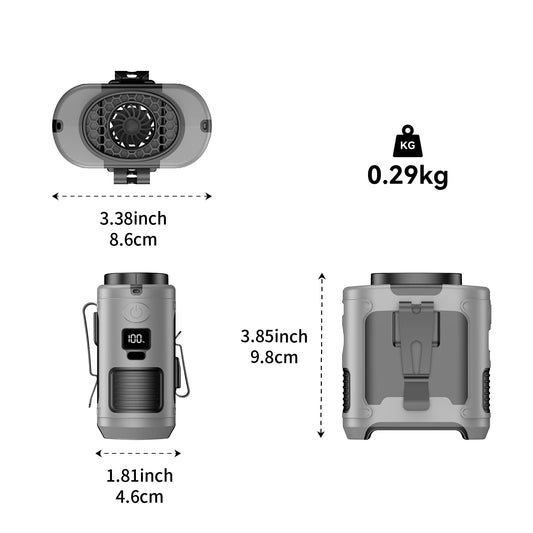 Ventilateur portable de taille 10 000 mAh pour extérieur
