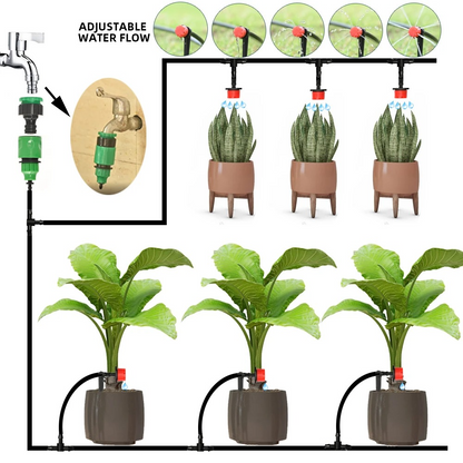 Système d'irrigation goutte à goutte avec minuterie automatique