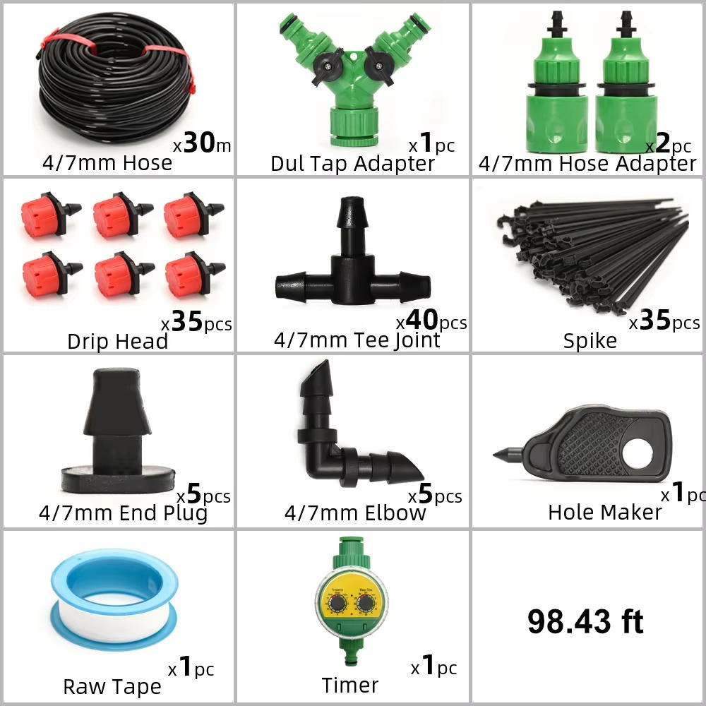 Système d'irrigation goutte à goutte avec minuterie automatique