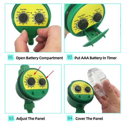 Système d'irrigation goutte à goutte avec minuterie automatique