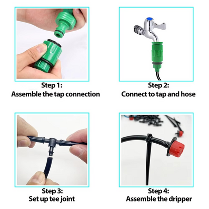 Système d'irrigation goutte à goutte avec minuterie automatique