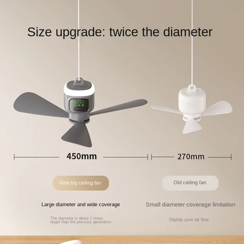 Ventilateur de plafond sans fil portable