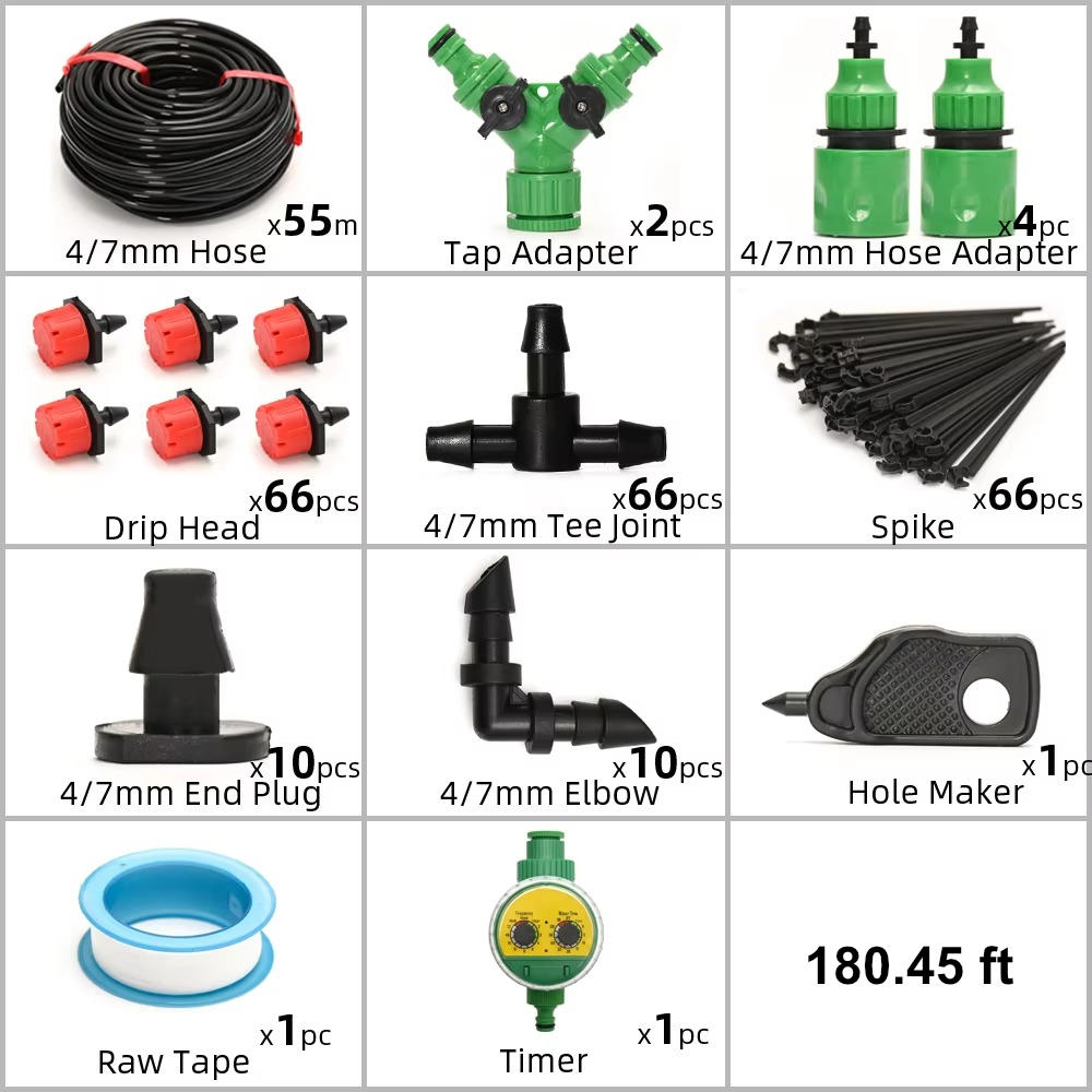 Système d'irrigation goutte à goutte avec minuterie automatique