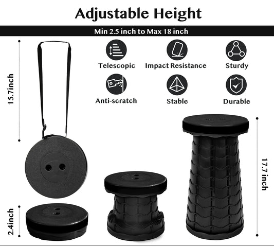 Tabouret télescopique pliable