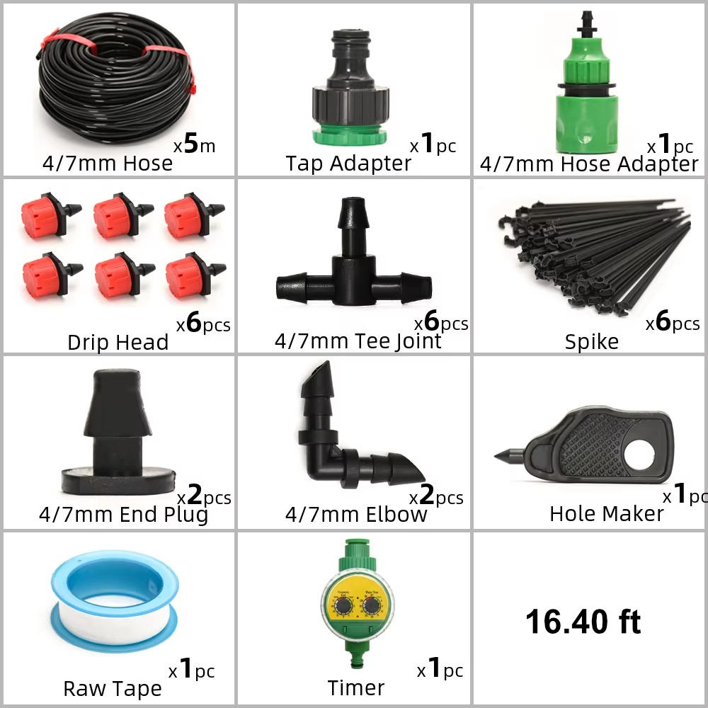 Système d'irrigation goutte à goutte avec minuterie automatique