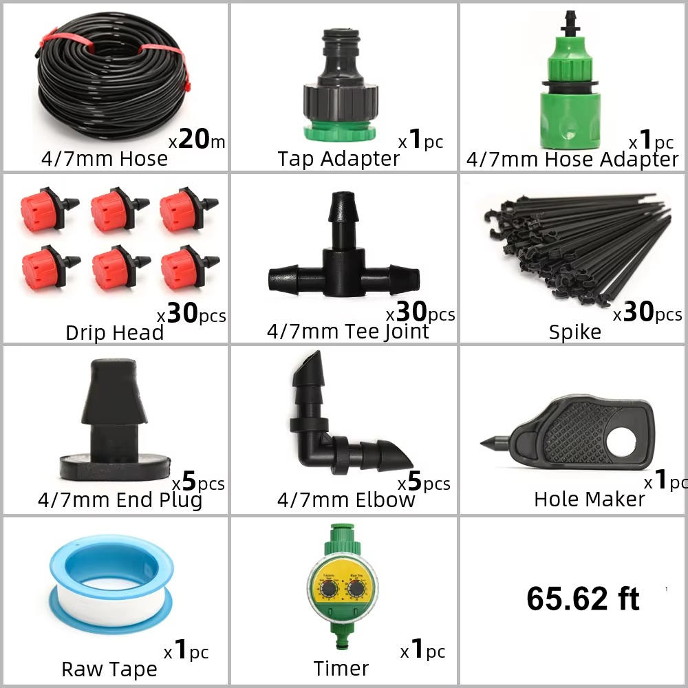 Système d'irrigation goutte à goutte avec minuterie automatique