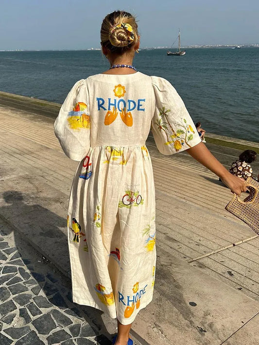Elsiea | Summer dress for women with pattern