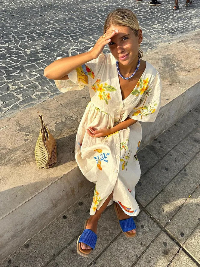Elsiea | Summer dress for women with pattern