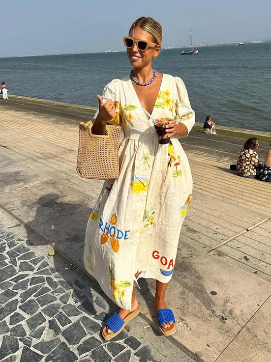 Elsiea | Summer dress for women with pattern