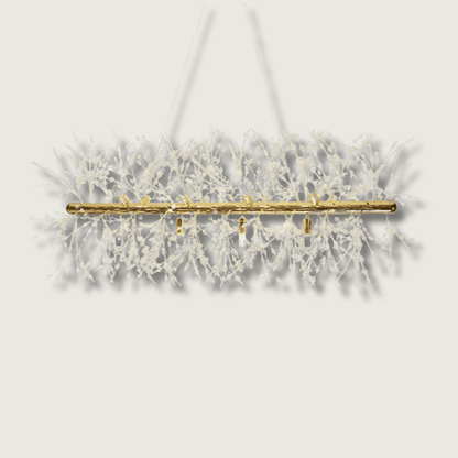 OpalGleam | White and Gold LED Pendant Light for Bedroom and Dining Room