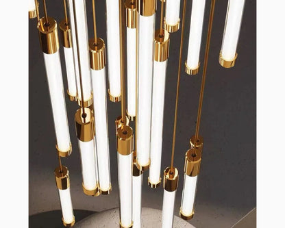 LuxeStairs - Lustre LED Doré