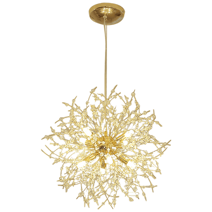 OpalGleam | White and Gold LED Pendant Light for Bedroom and Dining Room