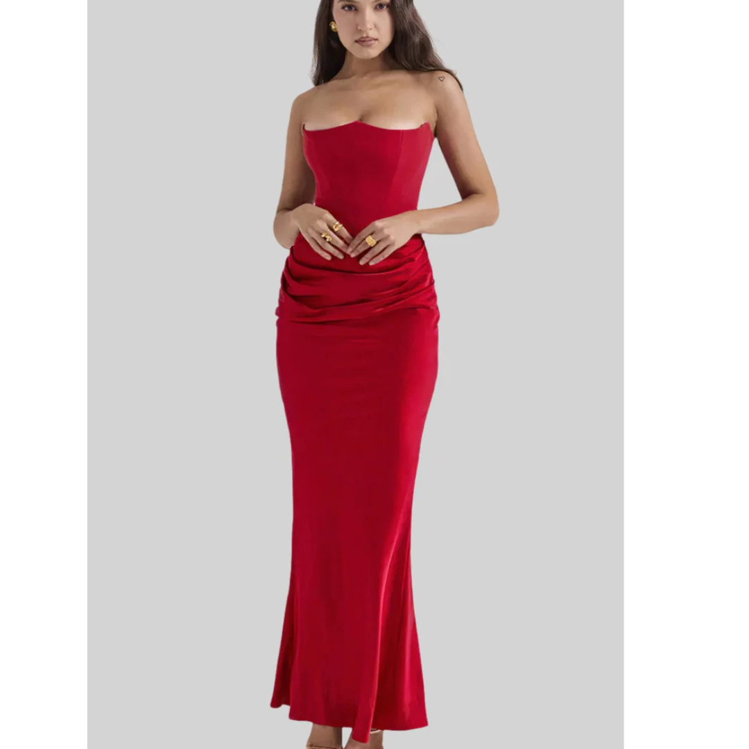 Robe Élegante Bandeau Femme | Maxi