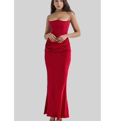Robe Élegante Bandeau Femme | Maxi