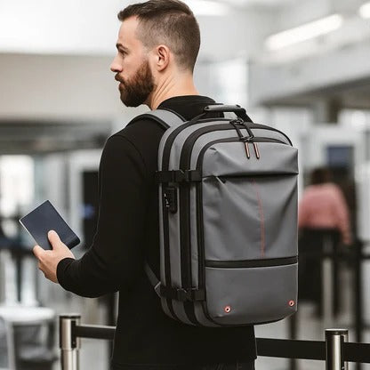 Sac à dos structuré avec système de compression interne