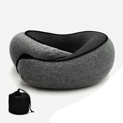 Coussin de Voyage Courbé en Mousse à Mémoire Style Escargot - en U, Portable, Coussin de Soutien Ajustable pour le Cou