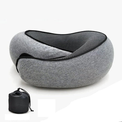 Coussin de Voyage Courbé en Mousse à Mémoire Style Escargot - en U, Portable, Coussin de Soutien Ajustable pour le Cou