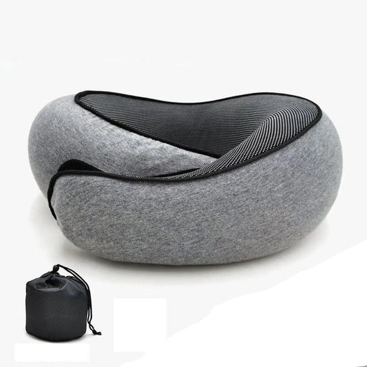 Coussin de Voyage Courbé en Mousse à Mémoire Style Escargot - en U, Portable, Coussin de Soutien Ajustable pour le Cou