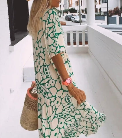 Pauline | Robe élégante avec imprimé floral