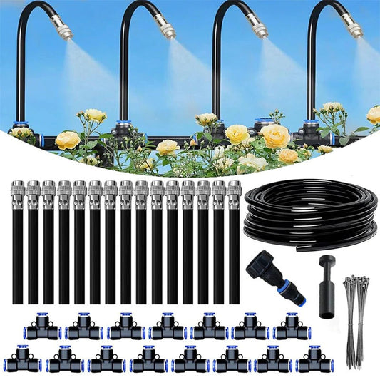 Kit d'irrigation goutte à goutte avec tuyau flexible à 360 degrés