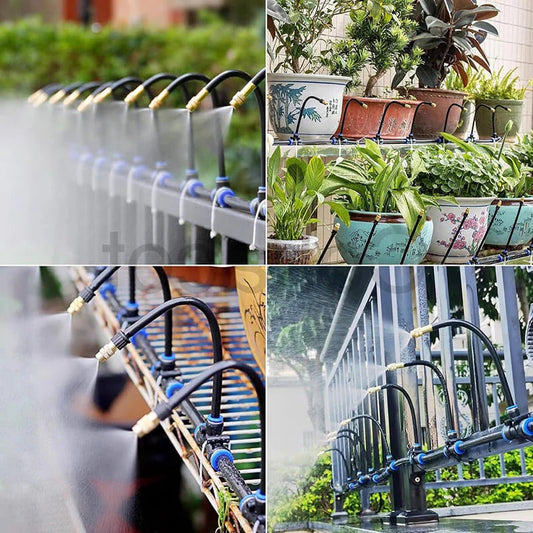 Kit d'irrigation goutte à goutte avec tuyau flexible à 360 degrés