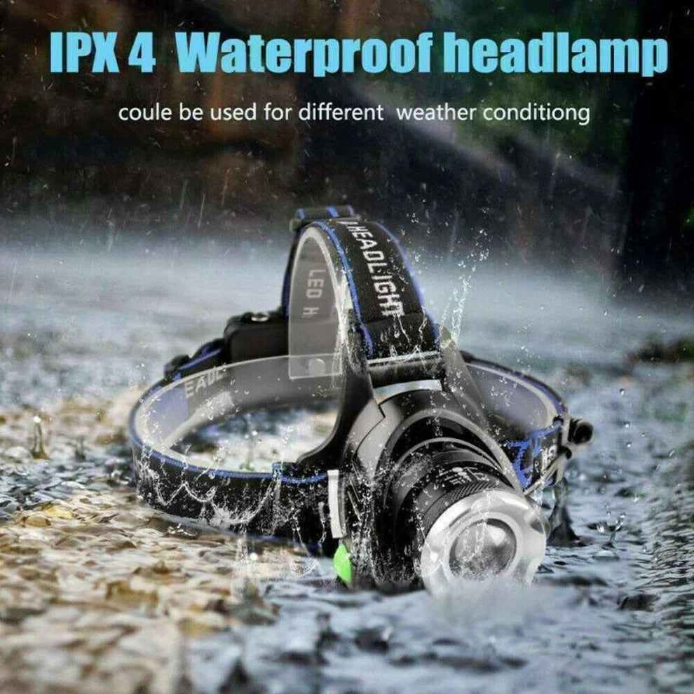 990000LM Lampe Frontale Rechargeable LED