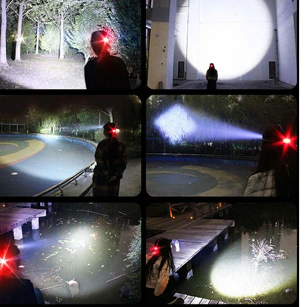 990000LM Lampe Frontale Rechargeable LED