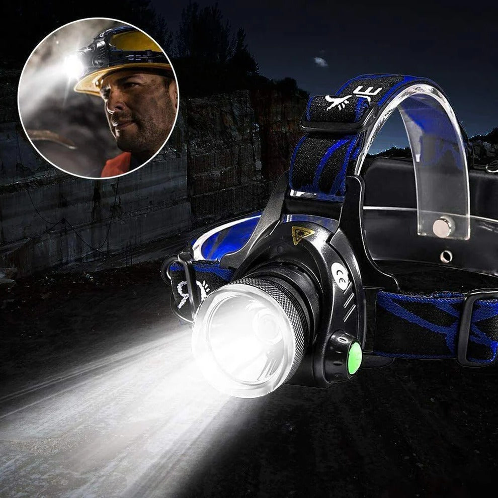 990000LM Lampe Frontale Rechargeable LED