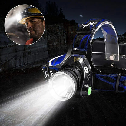 990000LM Lampe Frontale Rechargeable LED
