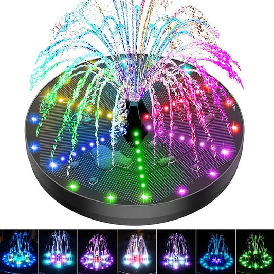 Fontaine Solaire avec 60 Lumières LED
