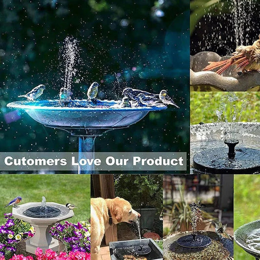 Fontaine Solaire avec 60 Lumières LED