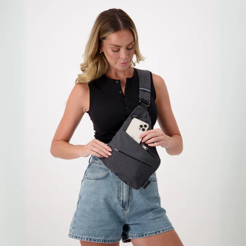 Unisex anti-theft shoulder bag
