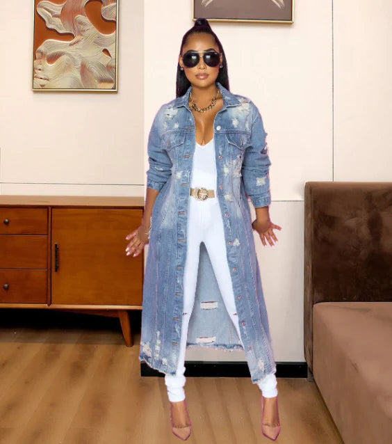 Suzie | Veste en Jean Longue pour Femmes