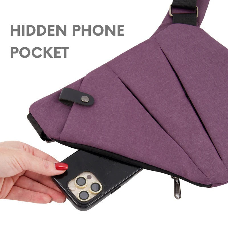 Unisex anti-theft shoulder bag