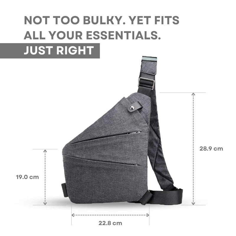 Unisex anti-theft shoulder bag