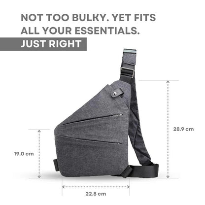 Unisex anti-theft shoulder bag