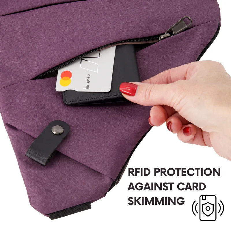 Unisex anti-theft shoulder bag
