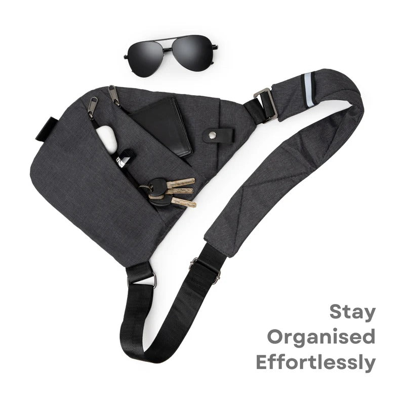Unisex anti-theft shoulder bag
