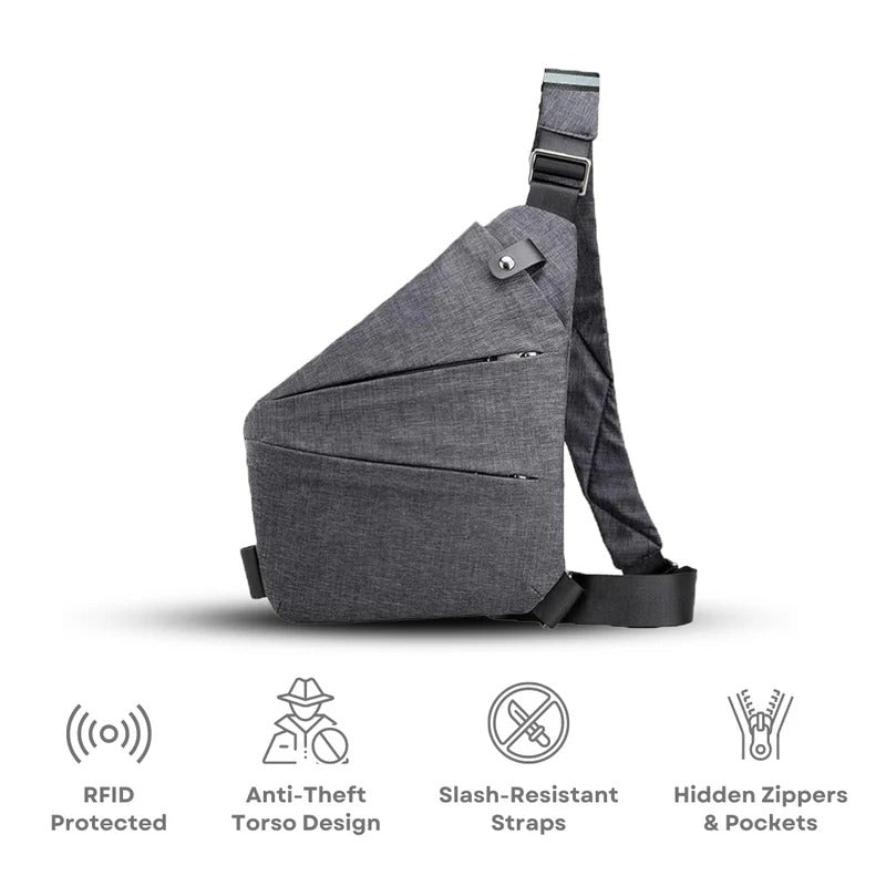 Unisex anti-theft shoulder bag