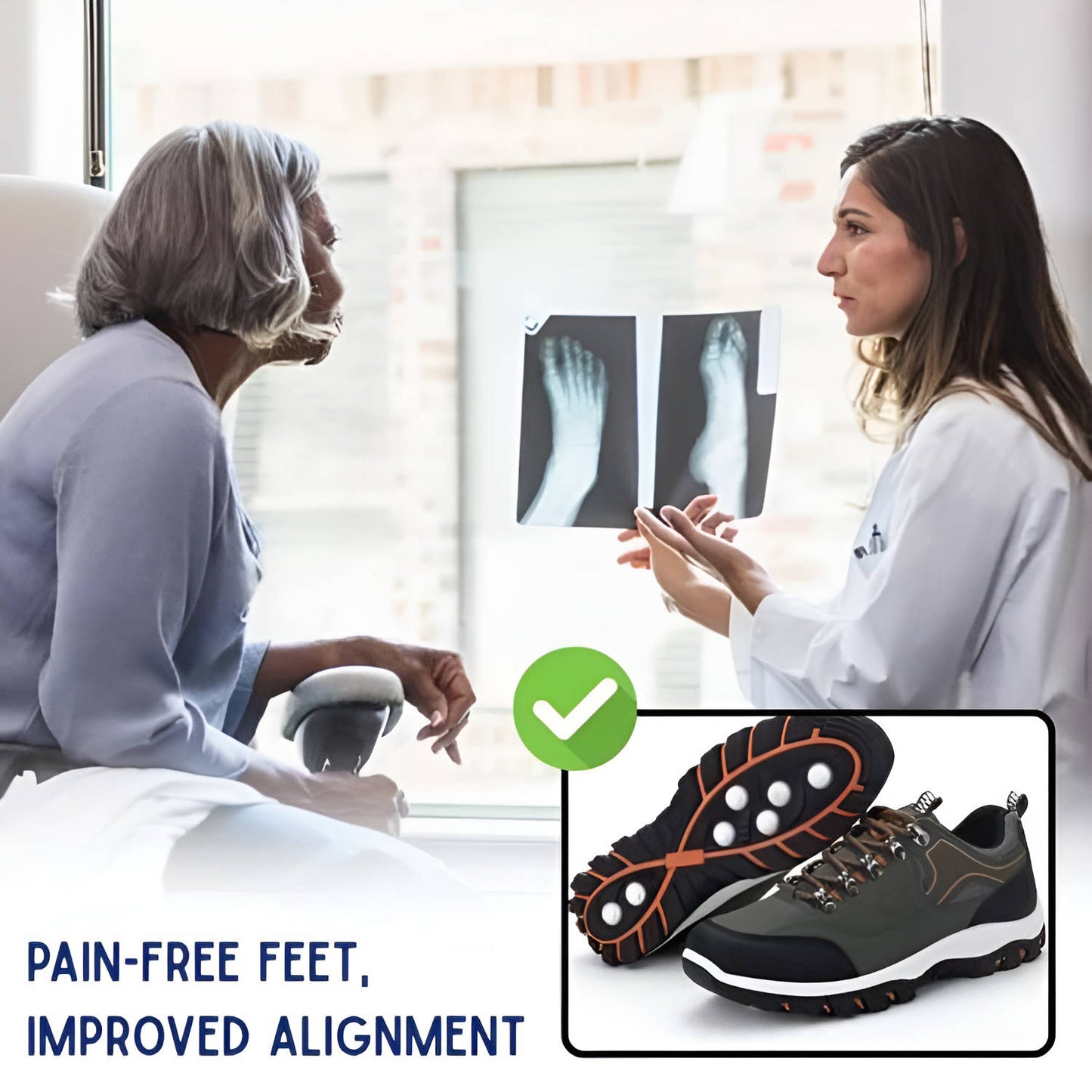 Chaussures de randonnée orthopédiques – Soulagement de la douleur, antidérapantes et imperméables