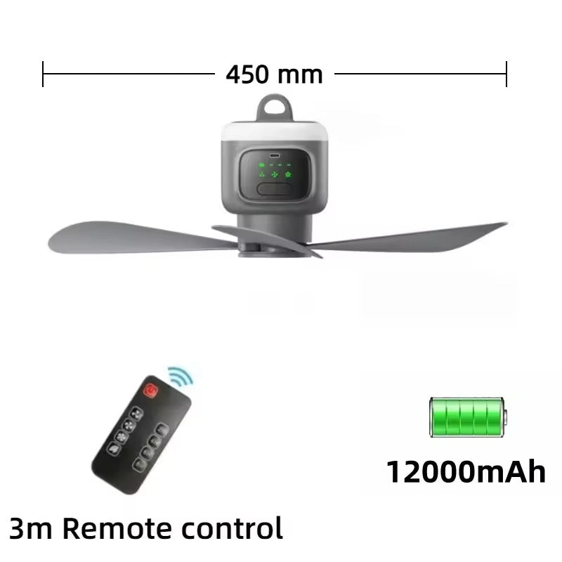 Ventilateur de plafond sans fil portable