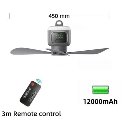 Ventilateur de plafond sans fil portable