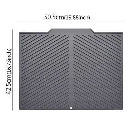 Tapis de Séchage en Silicone avec Design de Drain