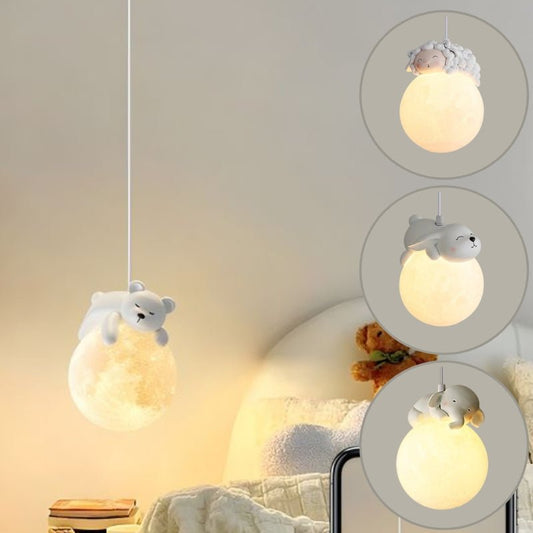 GlowCritter - Moon-shaped hanging lamp