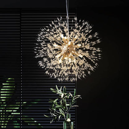 OpalGleam | White and Gold LED Pendant Light for Bedroom and Dining Room