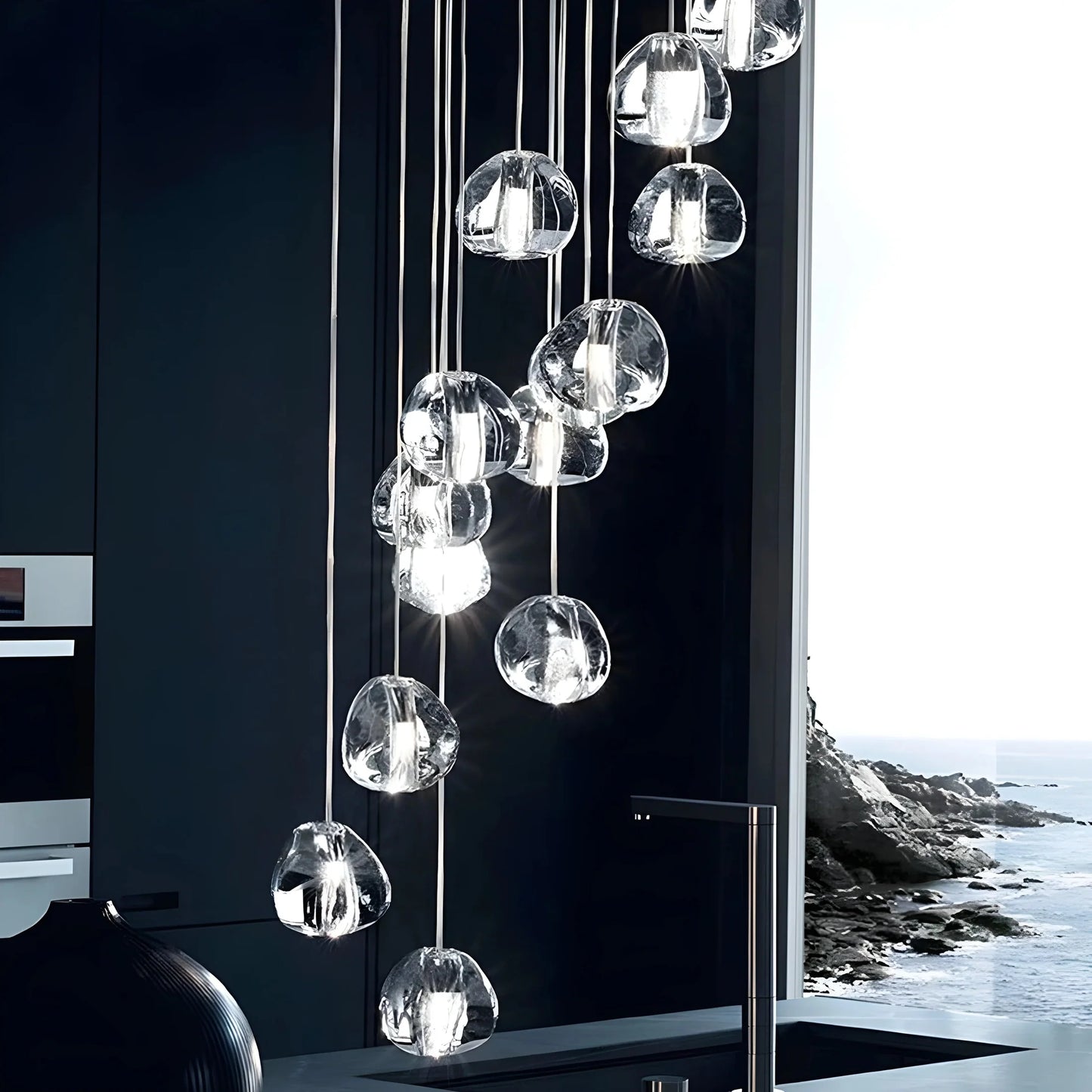 ShinyStep - Lampe à Cristaux Suspendus
