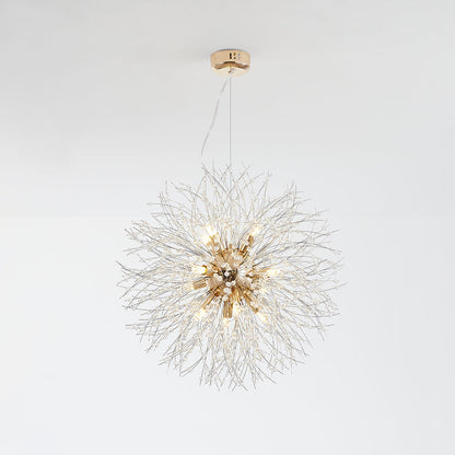 OpalGleam | White and Gold LED Pendant Light for Bedroom and Dining Room