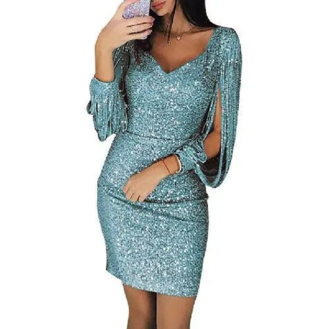 Robe de soirée à décolleté en V pour femmes | Mini