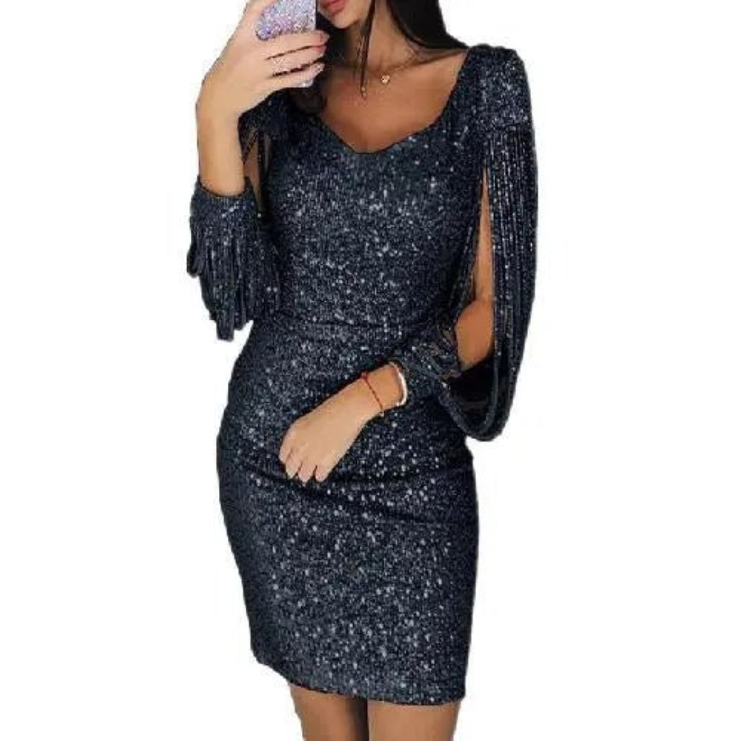 Robe de soirée à décolleté en V pour femmes | Mini